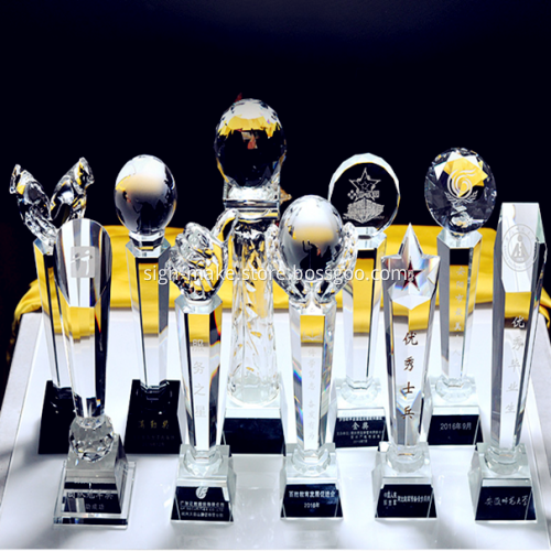 New Design Custom Crystal Trophy Prize Cup